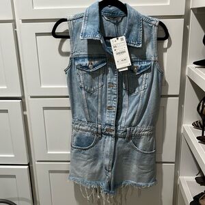 Zara Denim Romper